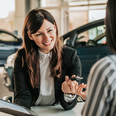 Car sales woman