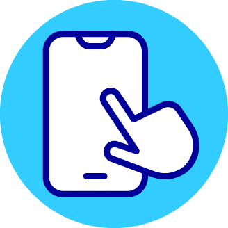 Icon featuring a phone representing our mobile app